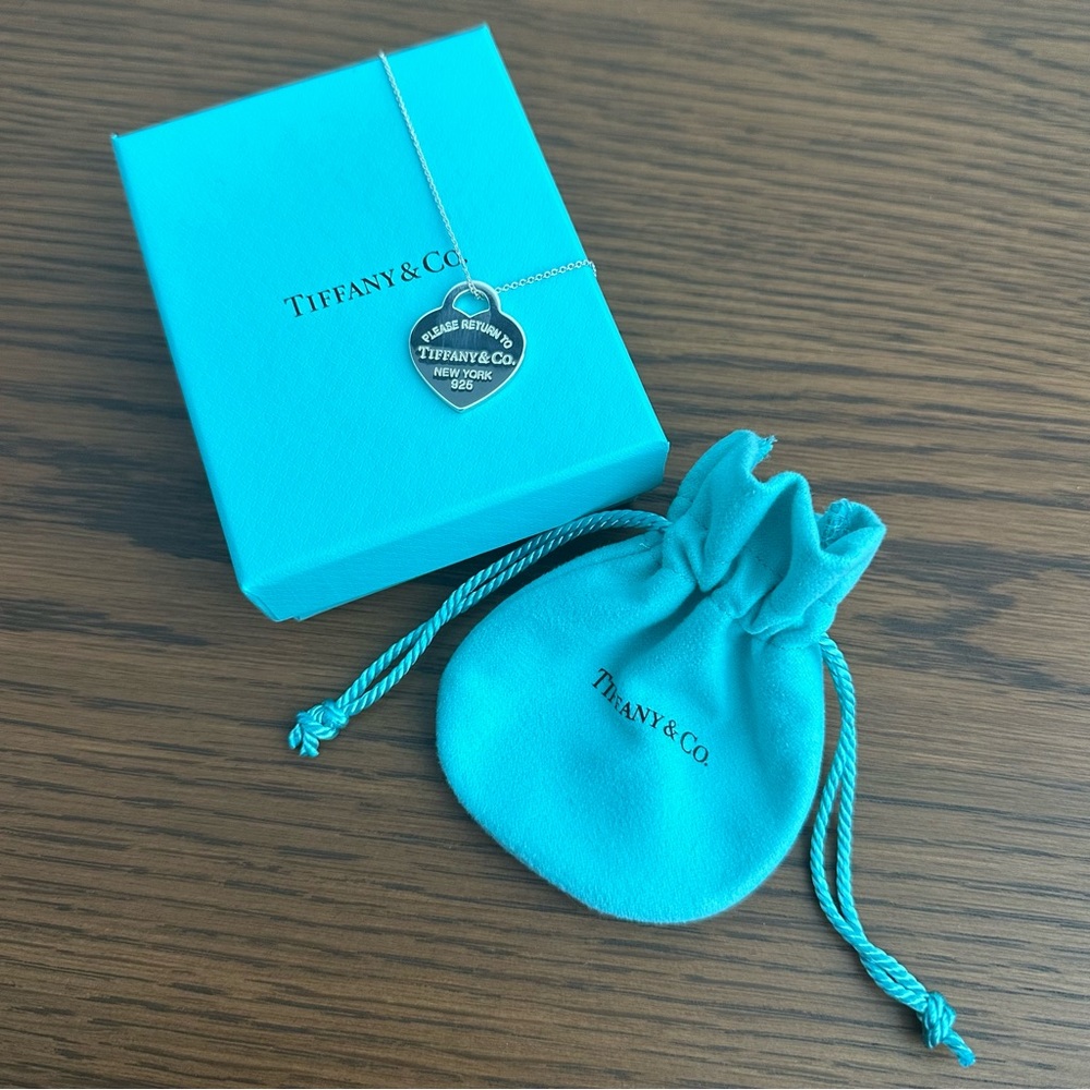 Tiffany Sterling Silver Heart Pendant Medium